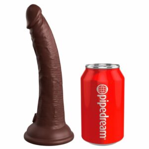 Naturvibrator „7“ Vibrating + Dual Density Silicone Cock“ mit extra starkem Saugfuß