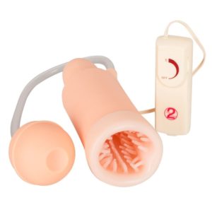 Masturbator »French Kiss« mit Vibration und Pumpball